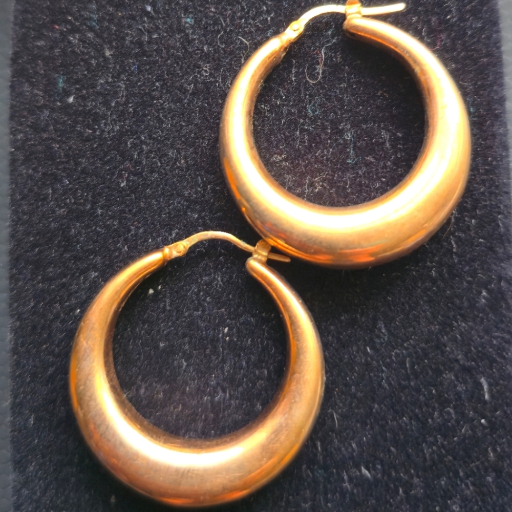 Elegant Bronze Milor Italy Hoop Earrings